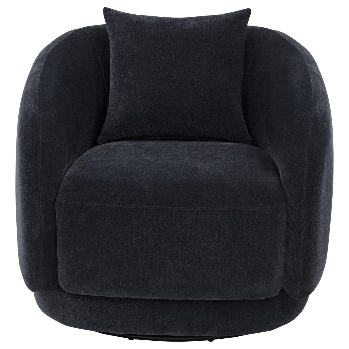 Arnaud Navy Chenille Upholstered Swivel Accent Chair from Coaster - Luna Furniture