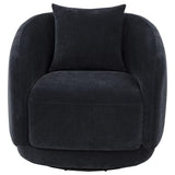 Arnaud Navy Chenille Upholstered Swivel Accent Chair from Coaster - Luna Furniture