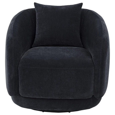 Arnaud Navy Chenille Upholstered Swivel Accent Chair from Coaster - Luna Furniture
