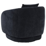 Arnaud Navy Chenille Upholstered Swivel Accent Chair from Coaster - Luna Furniture