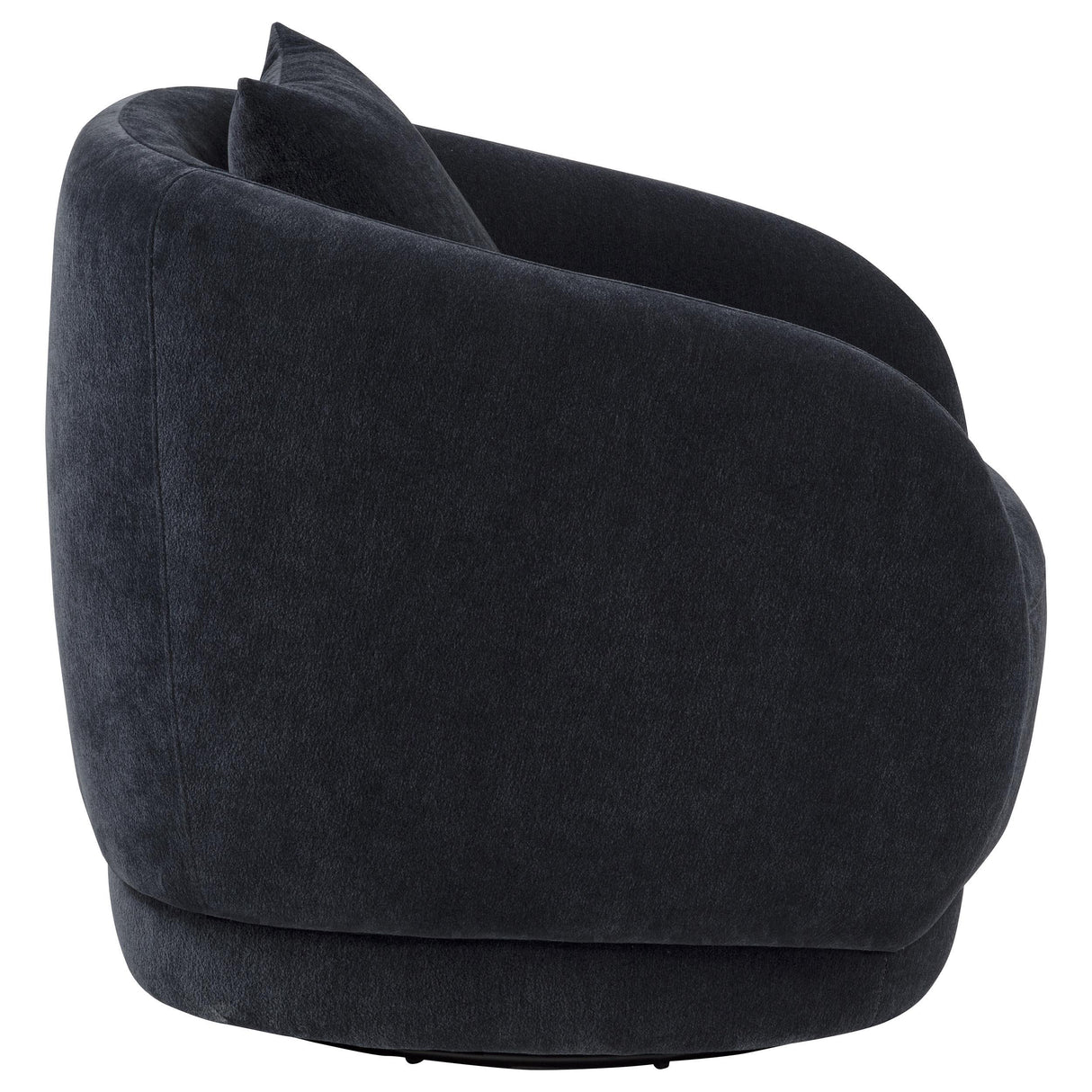 Arnaud Navy Chenille Upholstered Swivel Accent Chair from Coaster - Luna Furniture