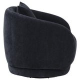 Arnaud Navy Chenille Upholstered Swivel Accent Chair from Coaster - Luna Furniture