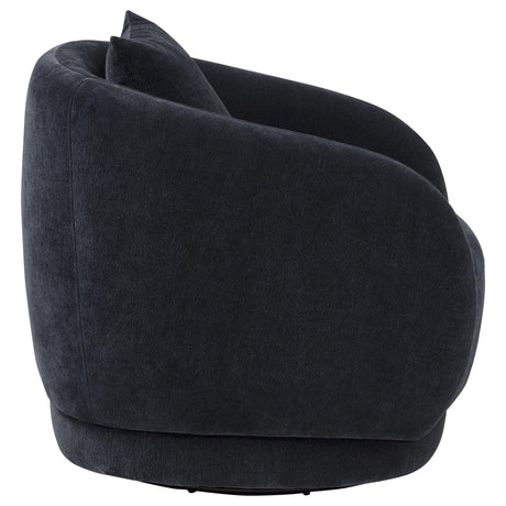 Arnaud Navy Chenille Upholstered Swivel Accent Chair from Coaster - Luna Furniture