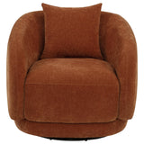 Arnaud Burnt Orange Chenille Upholstered Swivel Accent Chair from Coaster - Luna Furniture