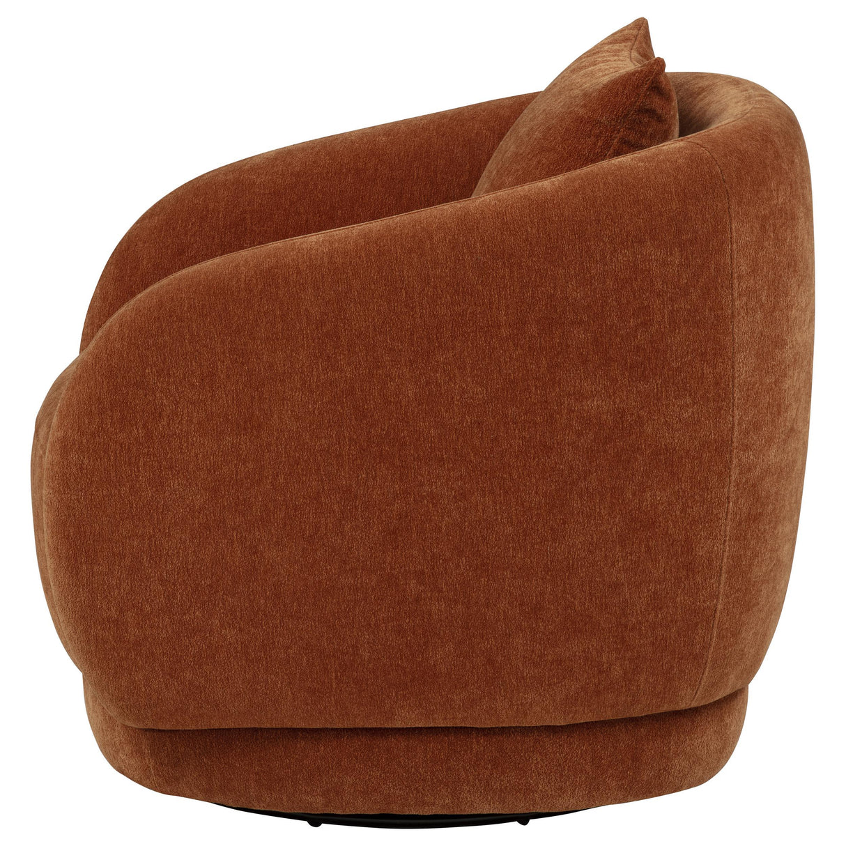 Arnaud Burnt Orange Chenille Upholstered Swivel Accent Chair from Coaster - Luna Furniture