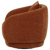 Arnaud Burnt Orange Chenille Upholstered Swivel Accent Chair from Coaster - Luna Furniture