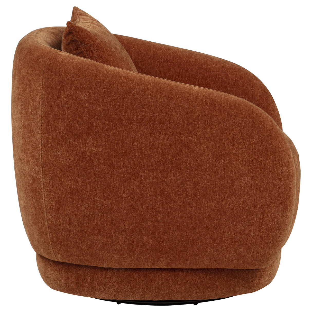Arnaud Burnt Orange Chenille Upholstered Swivel Accent Chair from Coaster - Luna Furniture
