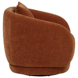 Arnaud Burnt Orange Chenille Upholstered Swivel Accent Chair from Coaster - Luna Furniture