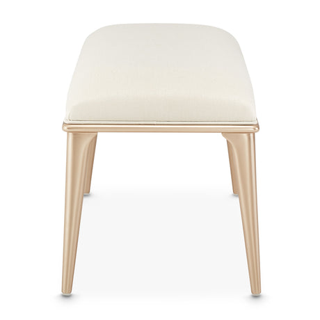La Rachelle Medium Champagne Bench from Michael Amini - Luna Furniture