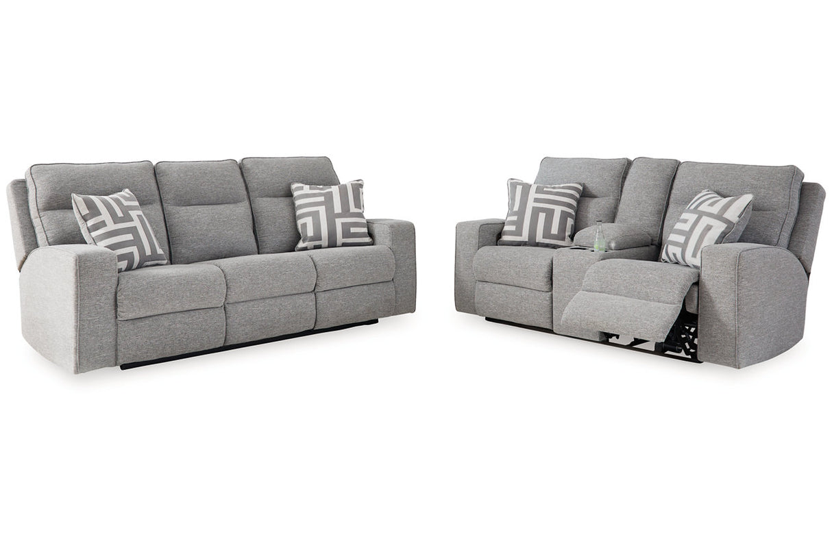 Biscoe Pewter Power Reclining Living Room Set from Ashley - Luna Furniture