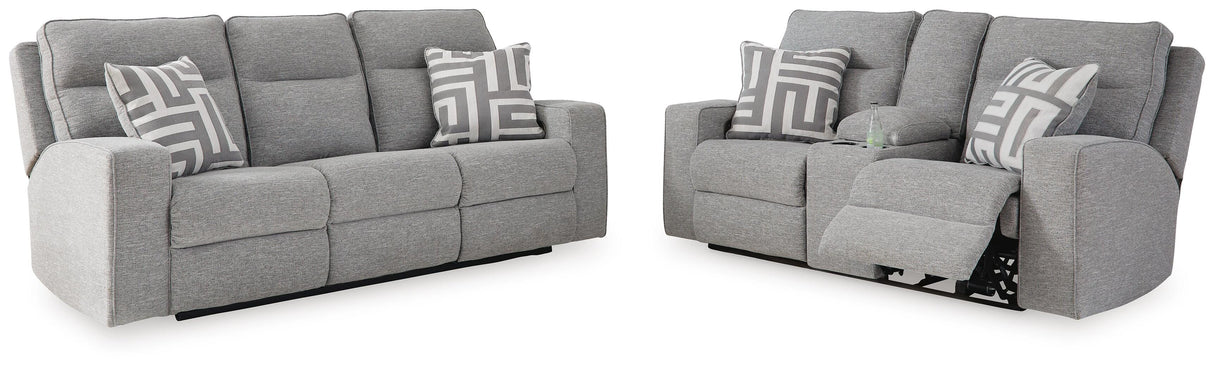 Biscoe Pewter Power Reclining Living Room Set from Ashley Furniture - Luna Furniture