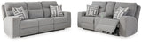 Biscoe Pewter Power Reclining Living Room Set from Ashley Furniture - Luna Furniture