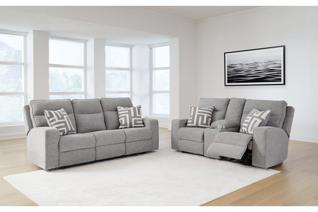Biscoe Pewter Power Reclining Living Room Set from Ashley - Luna Furniture