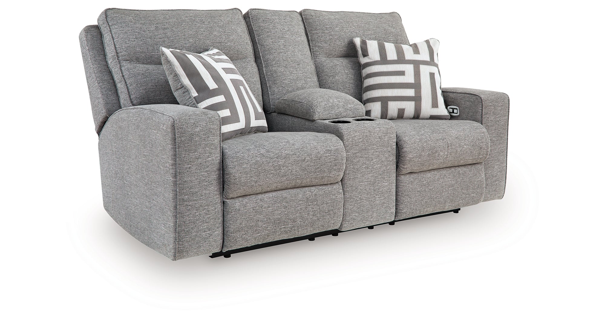Biscoe Pewter Power Reclining Loveseat - Luna Furniture