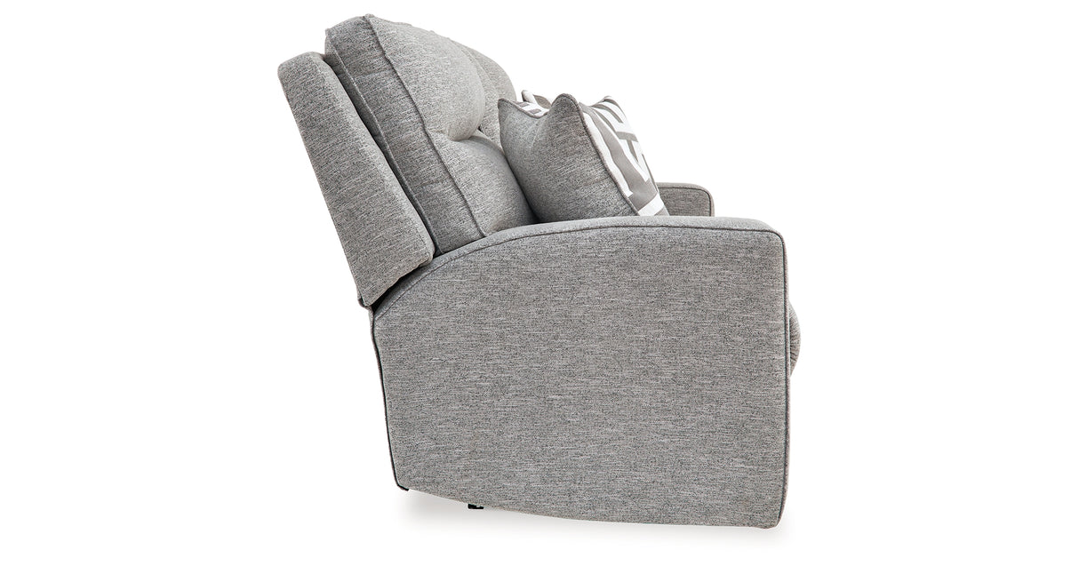 Biscoe Pewter Power Reclining Loveseat from Ashley - Luna Furniture