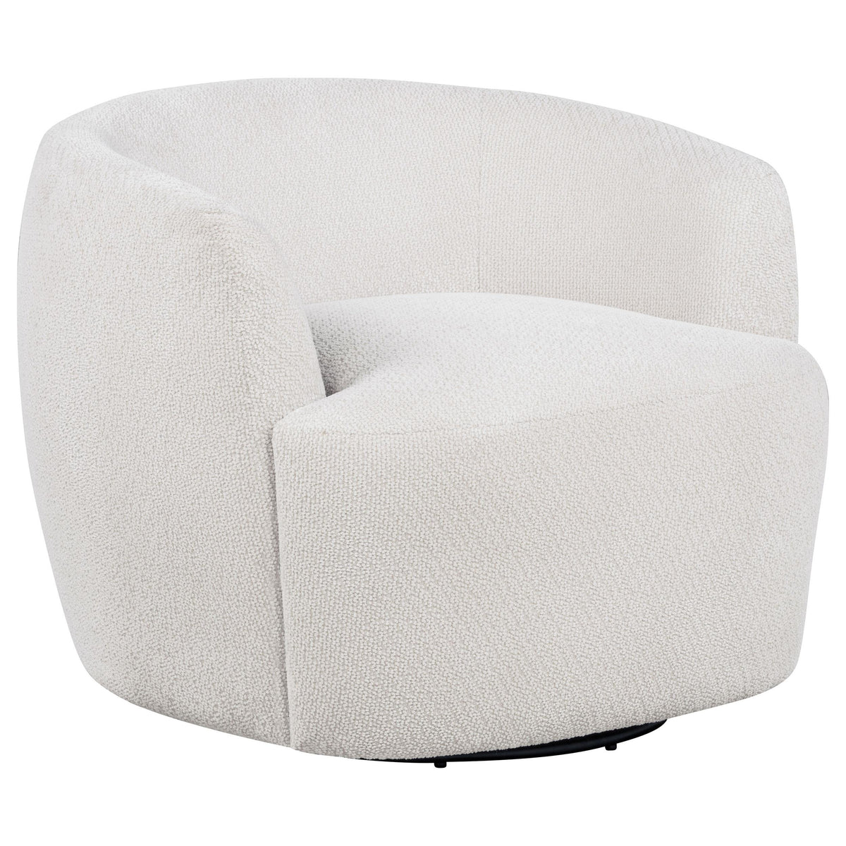 Hudson Ivory Fabric Swivel Accent Chair from Coaster - Luna Furniture