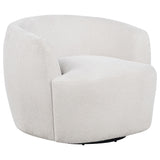 Hudson Ivory Fabric Swivel Accent Chair from Coaster - Luna Furniture
