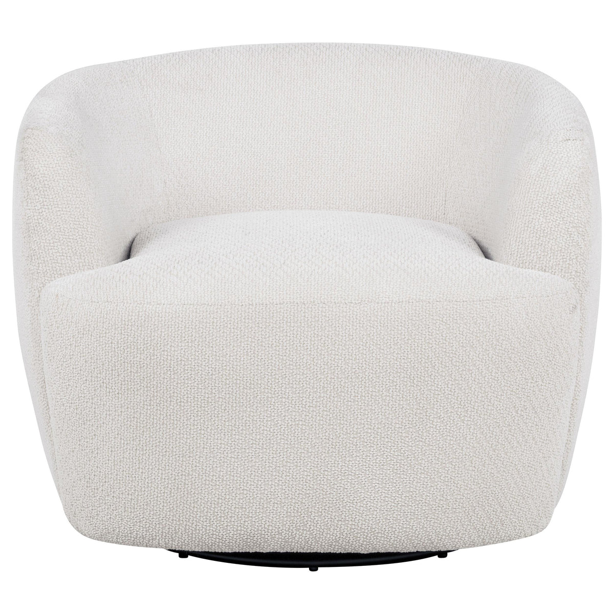 Hudson Ivory Fabric Swivel Accent Chair from Coaster - Luna Furniture