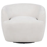 Hudson Ivory Fabric Swivel Accent Chair from Coaster - Luna Furniture