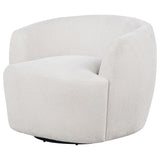Hudson Ivory Fabric Swivel Accent Chair from Coaster - Luna Furniture