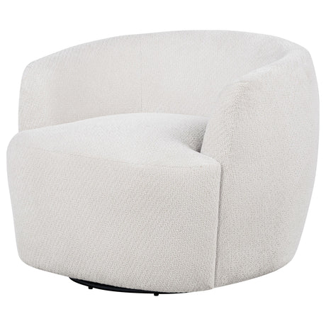 Hudson Ivory Fabric Swivel Accent Chair from Coaster - Luna Furniture