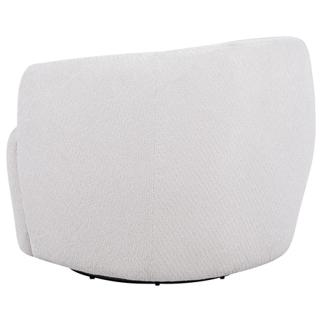 Hudson Ivory Fabric Swivel Accent Chair from Coaster - Luna Furniture