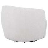 Hudson Ivory Fabric Swivel Accent Chair from Coaster - Luna Furniture