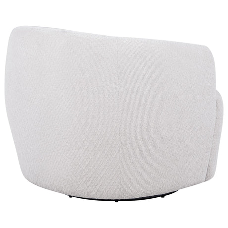 Hudson Ivory Fabric Swivel Accent Chair from Coaster - Luna Furniture