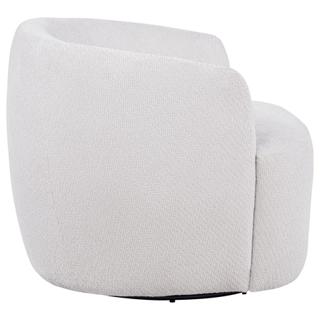 Hudson Ivory Fabric Swivel Accent Chair from Coaster - Luna Furniture