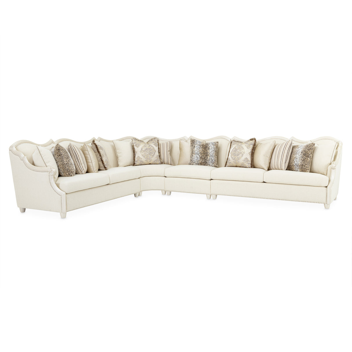 Chamberi Classic Pearl 4 Pc Sectional Set Classic Pearl from Michael Amini - Luna Furniture