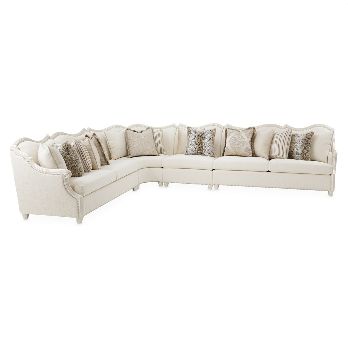 Chamberi Classic Pearl 4 Pc Sectional Set Classic Pearl from Michael Amini - Luna Furniture