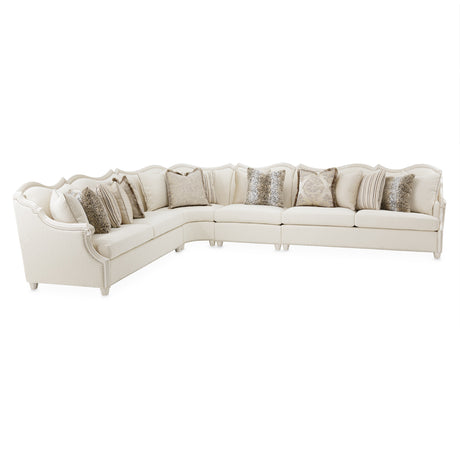 Chamberi Classic Pearl 4 Pc Sectional Set Classic Pearl from Michael Amini - Luna Furniture
