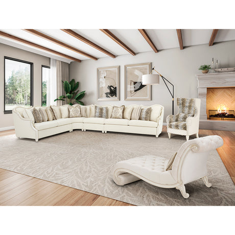 Chamberi Classic Pearl 4 Pc Sectional Set Classic Pearl from Michael Amini - Luna Furniture