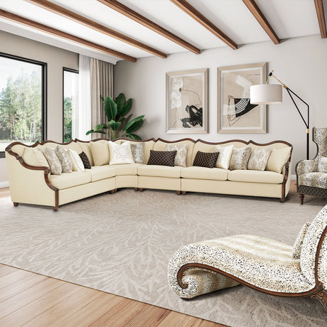 Chamberi Warm Cognac 4 Pc Sectional Set Warm Cognac from Michael Amini - Luna Furniture