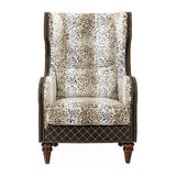 Chamberi Warm Cognac Wing Chair Lynx Warm Cognac from Michael Amini - Luna Furniture