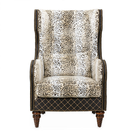 Chamberi Warm Cognac Wing Chair Lynx Warm Cognac from Michael Amini - Luna Furniture