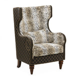 Chamberi Warm Cognac Wing Chair Lynx Warm Cognac from Michael Amini - Luna Furniture