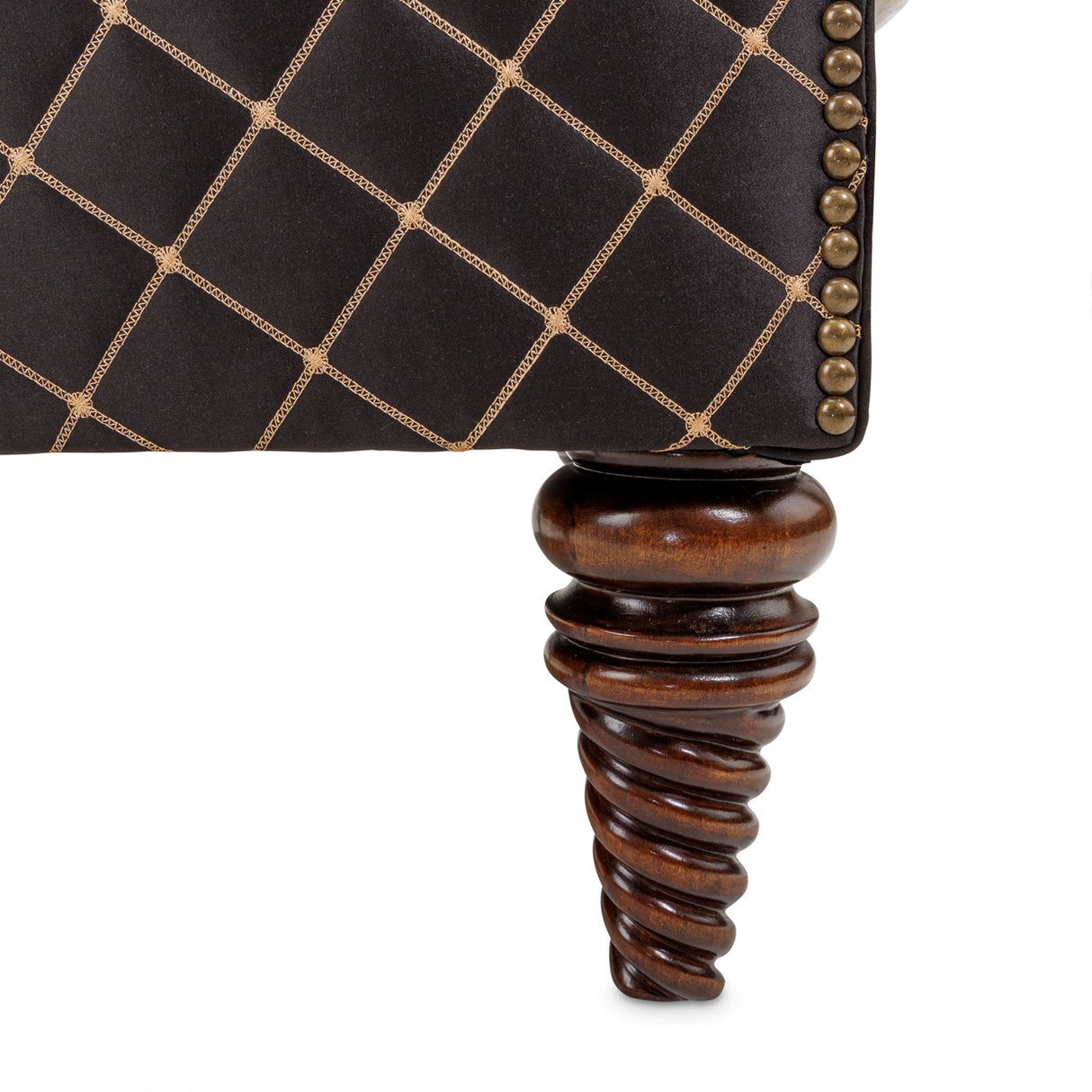 Chamberi Warm Cognac Wing Chair Lynx Warm Cognac from Michael Amini - Luna Furniture