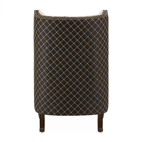 Chamberi Warm Cognac Wing Chair Lynx Warm Cognac from Michael Amini - Luna Furniture