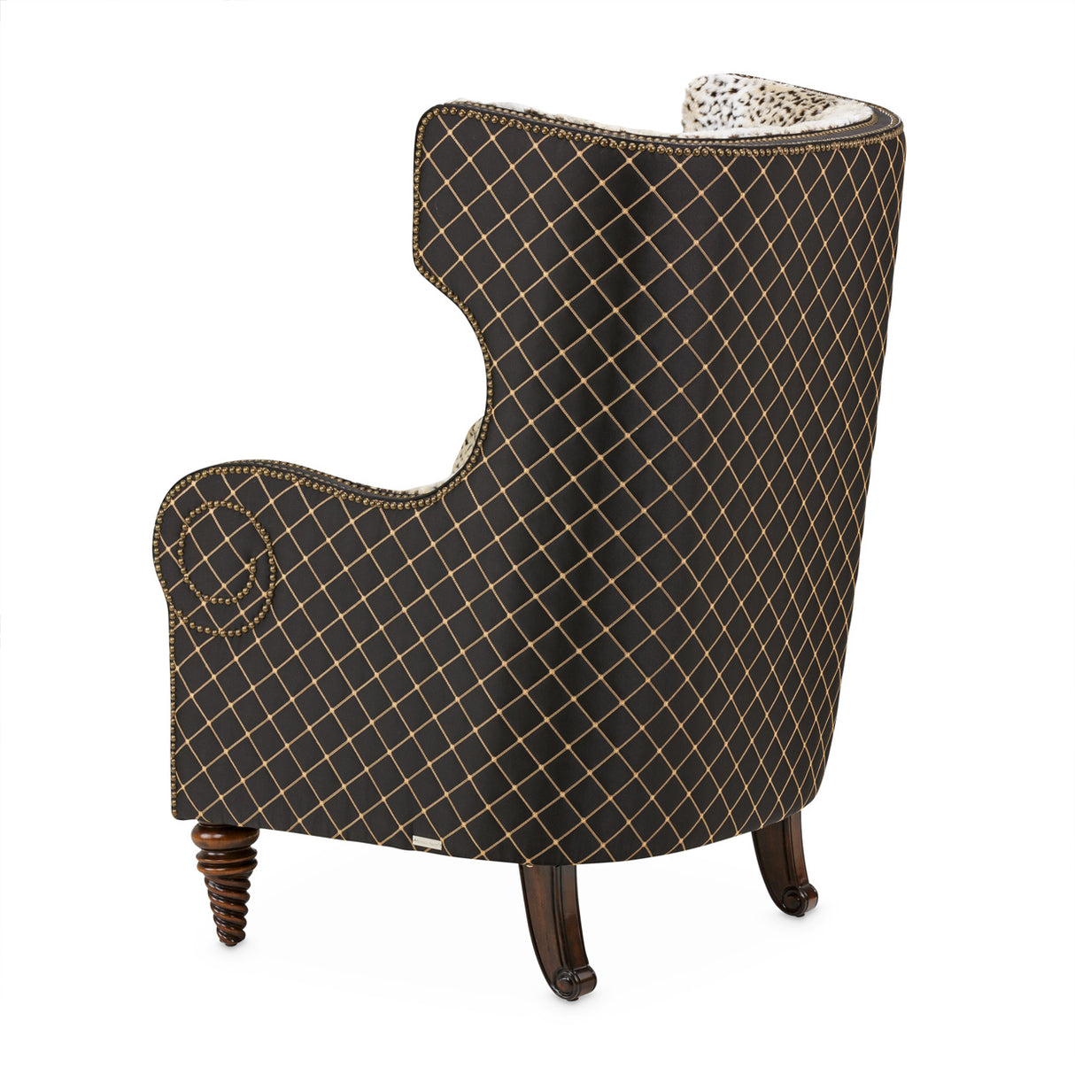 Chamberi Warm Cognac Wing Chair Lynx Warm Cognac from Michael Amini - Luna Furniture