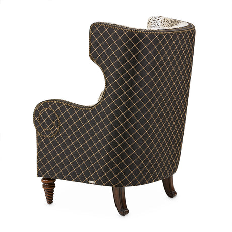 Chamberi Warm Cognac Wing Chair Lynx Warm Cognac from Michael Amini - Luna Furniture