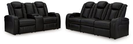Caveman Den Midnight Power Reclining Living Room Set from Ashley - Luna Furniture