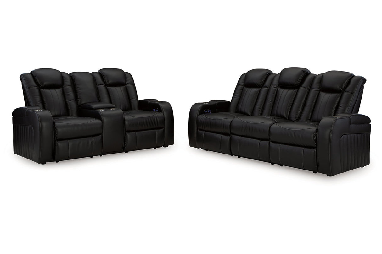 Caveman Den Midnight Power Reclining Living Room Set from Ashley - Luna Furniture
