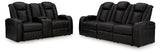 Caveman Den Midnight Power Reclining Sofa and Loveseat from Ashley Furniture - Luna Furniture