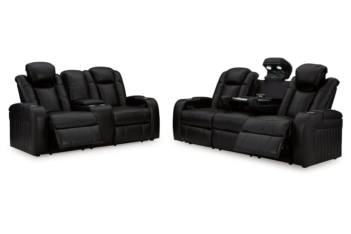 Caveman Den Midnight Power Reclining Living Room Set from Ashley - Luna Furniture