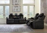 Caveman Den Midnight Power Reclining Sofa and Loveseat from Ashley Furniture - Luna Furniture