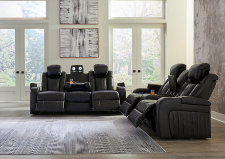 Caveman Den Midnight Power Reclining Sofa and Loveseat from Ashley - Luna Furniture