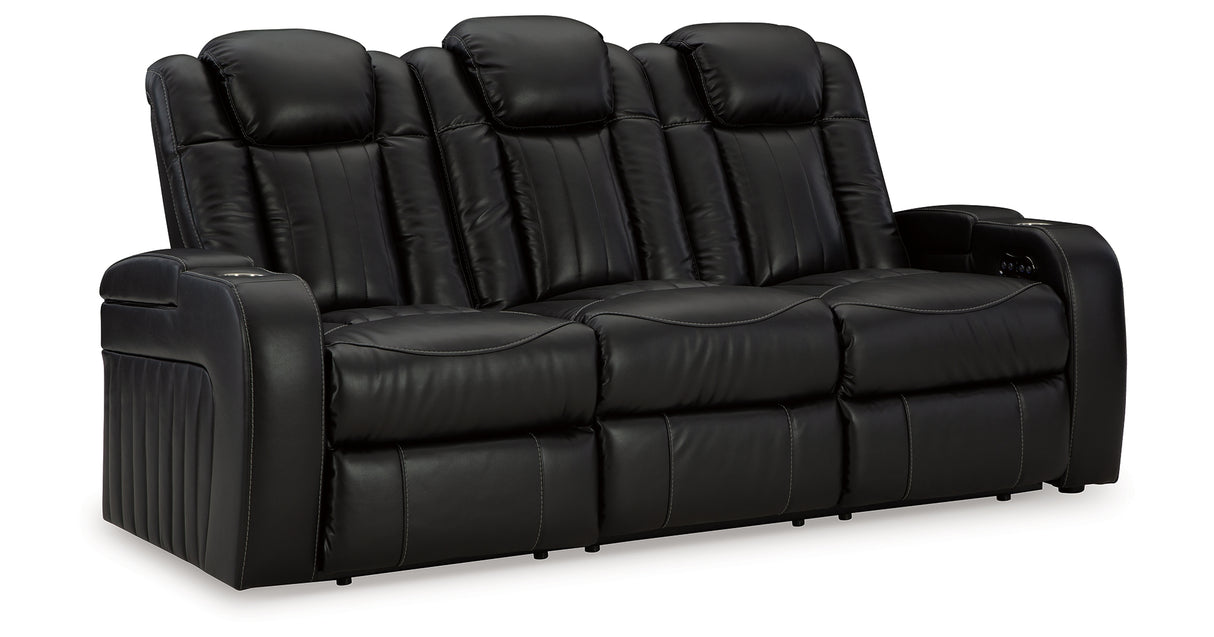 Caveman Den Sofa, Loveseat and Recliner in Midnight from Ashley - Luna Furniture