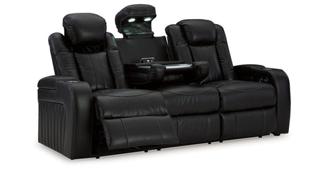 Caveman Den Sofa, Loveseat and Recliner in Midnight from Ashley - Luna Furniture
