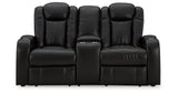 Caveman Den Midnight Power Reclining Loveseat with Console from Ashley - Luna Furniture
